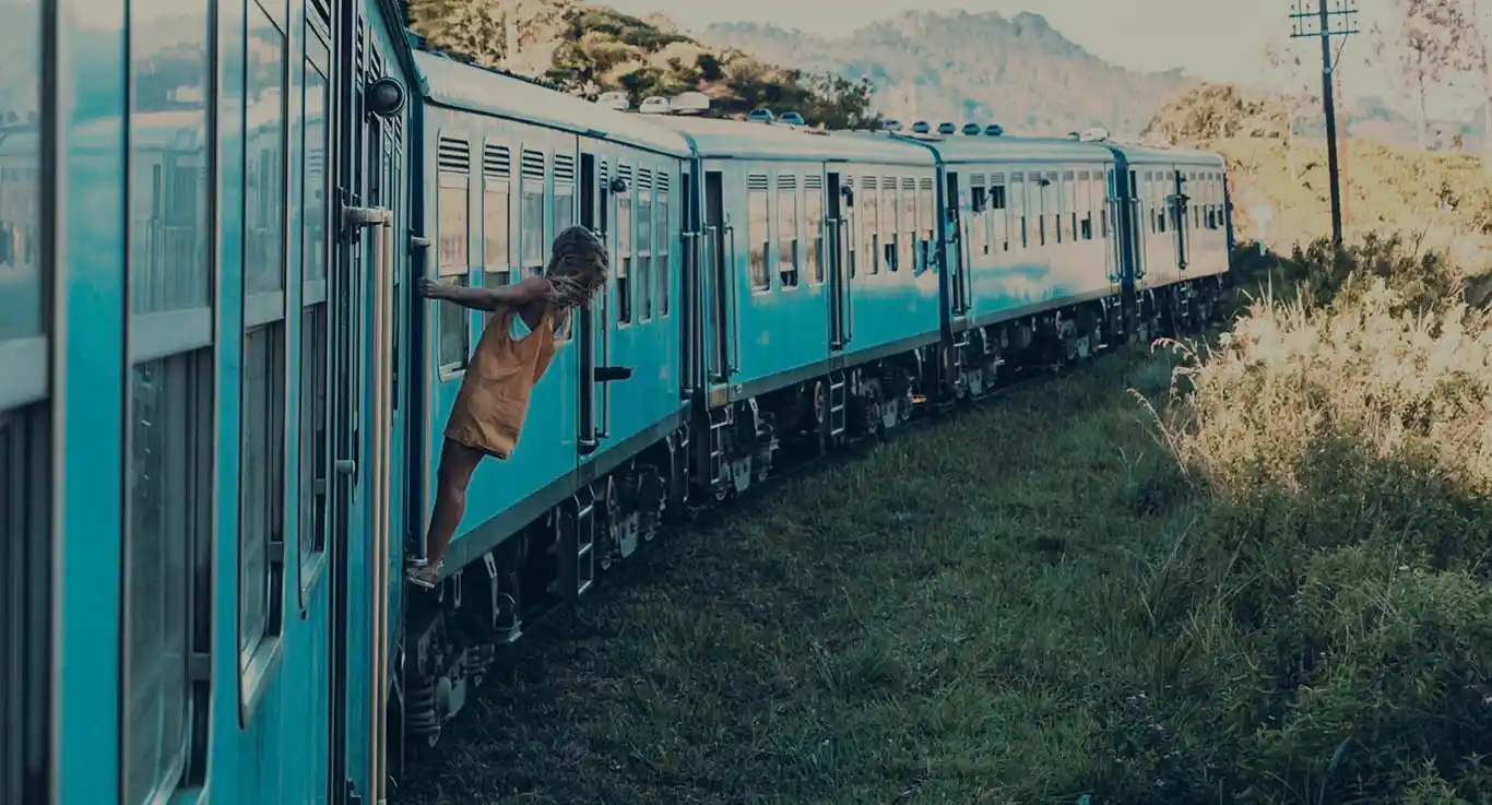 Vesna Tours testimonial image of traveler on train